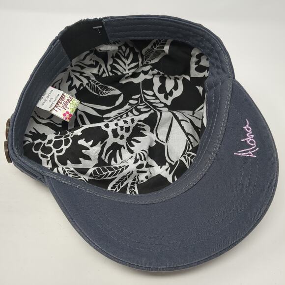 Honolua Wahine Aloha Cadet Army Cap Gray One Size Stretchable Embroidered - Picture 7 of 9
